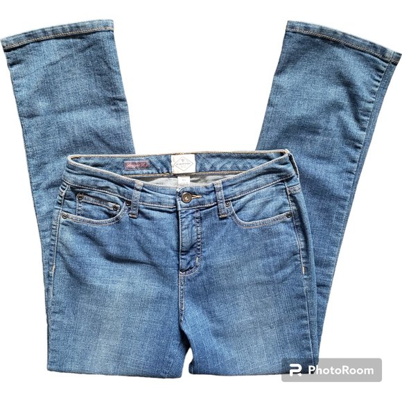 St John Bay Womens Petite Medium Wash Mid Rise Embroidered Denim Jeans Size 6P - Picture 3 of 8